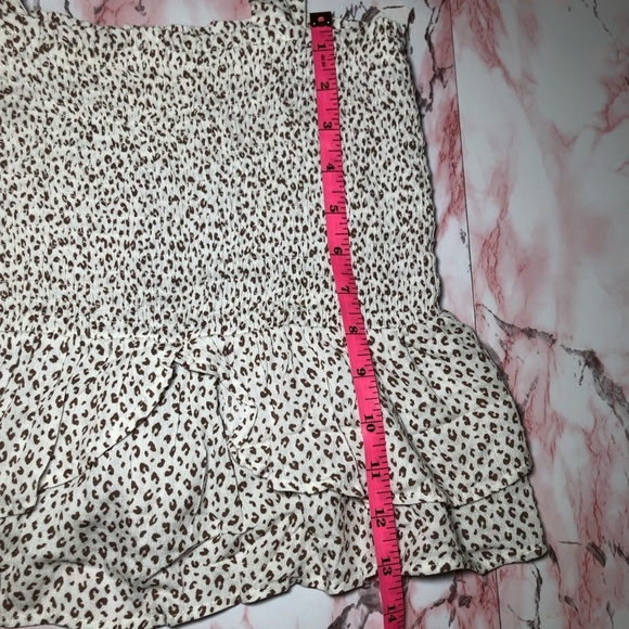 Paper crane animal print flowy crop top size L - Picture 8 of 8